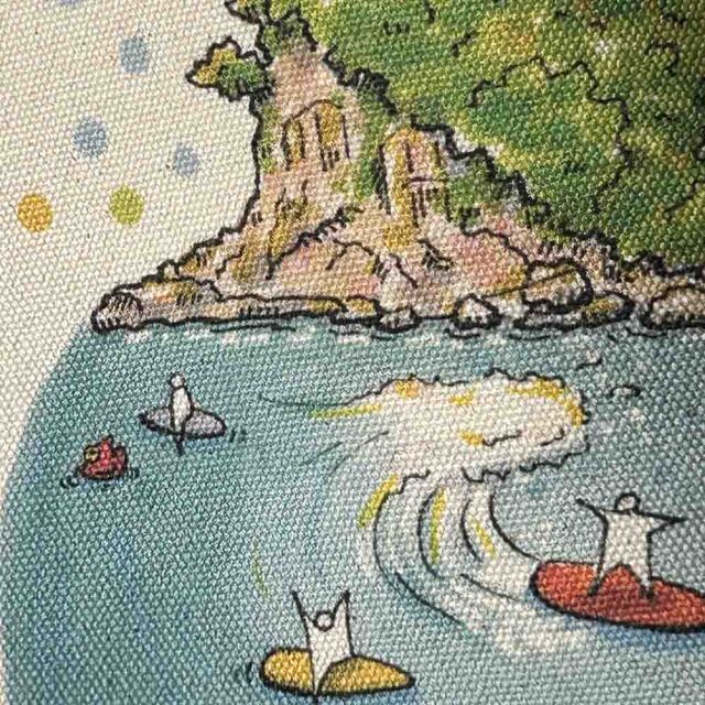白浜マリーナ オリジナル キャンバス トートバッグ 伊豆 白浜 イラスト エコバック