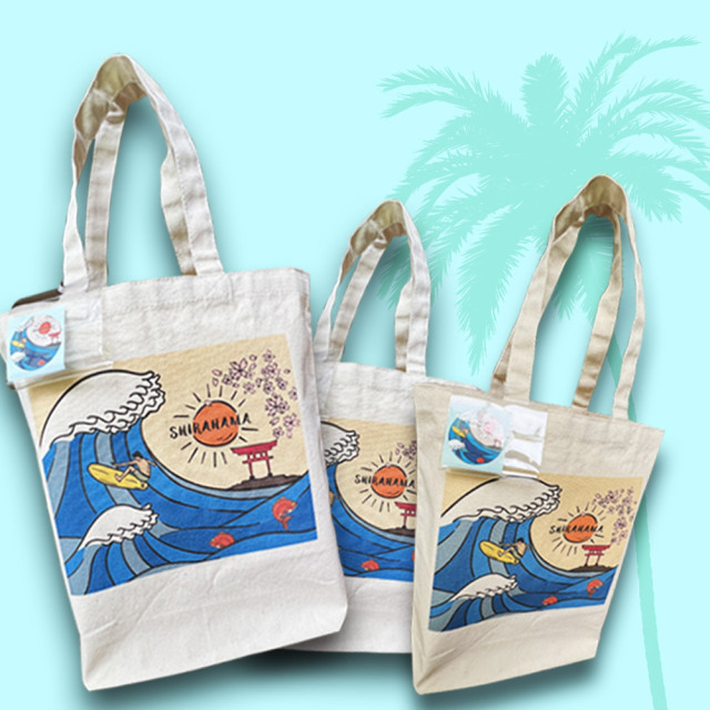 白浜マリーナ オリジナル エコバック 波乗り トートバッグ 伊豆 下田