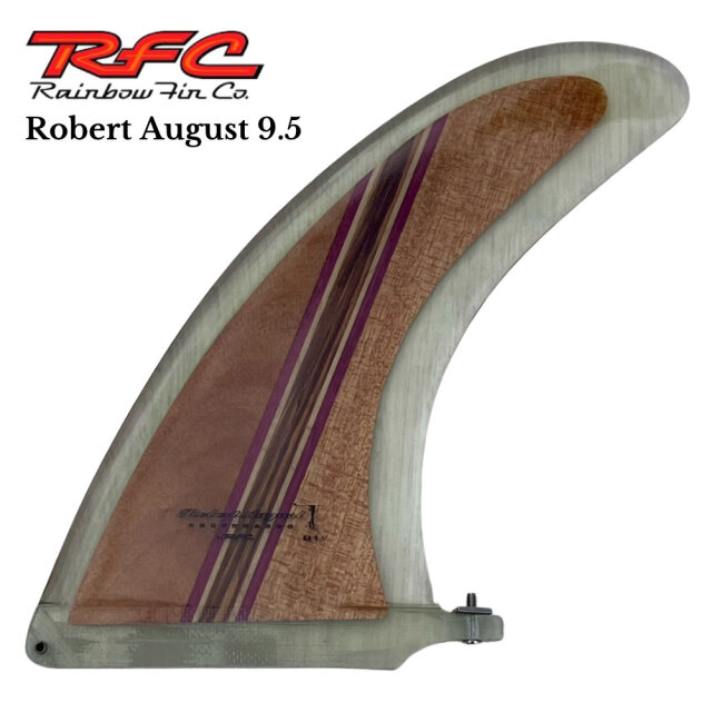 ロングボードフィン Rainbow fin Robert August 9.5 Wood レインボー