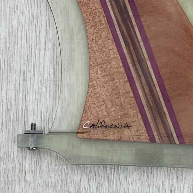 ロングボードフィン Rainbow fin Robert August 9.5 Wood レインボー