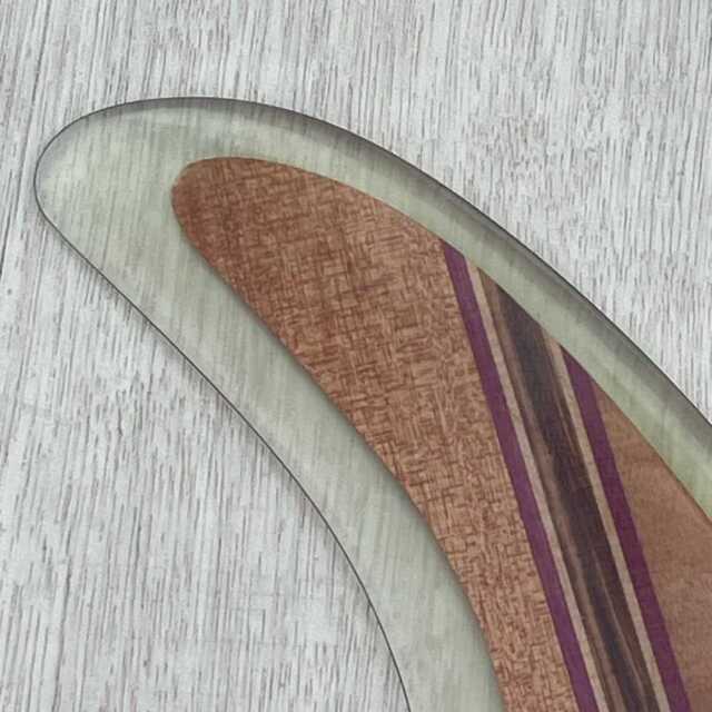 ロングボードフィン Rainbow fin Robert August 9.5 Wood レインボー