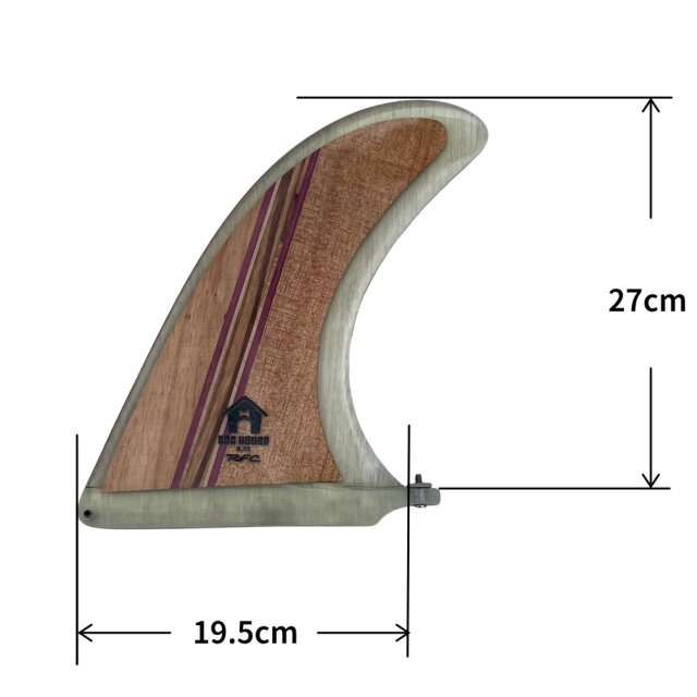 ロングボードフィン Rainbow fin DOG HOUSE 9.75 Wood レインボー