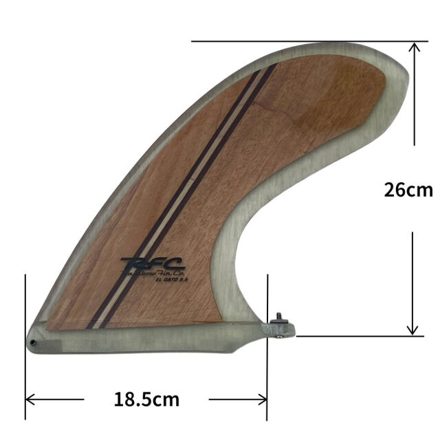 Rainbow fin El Gato Wood 9.5 エルガト レインボーフィン