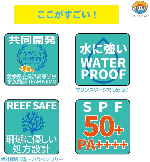 クラゲ 予防 エイビイエス 日焼け止め クリーム ジェリーズガード SPF50+ PA++++