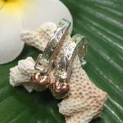 ハワイアンジュエリー シルバー「ハートチャーム付きピアス」  /スクロール　指輪