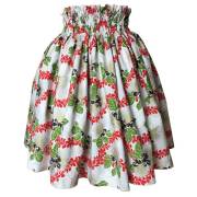 パウスカートシングル大人用　ホワイト　レイ柄