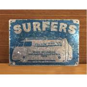 Antique Tin Plate　レトロ調　ティンプレート MP16002 Surfers/サインプレート看板 サインボード アルミニウムプレート アメリカ雑貨