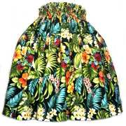 パウスカート シングル大人用 南国ボタニカル柄 ハイビスカス/フラダンス