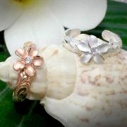 ハワイアンジュエリー シルバートゥーリング プルメリア/アクセサリー 足用 指輪