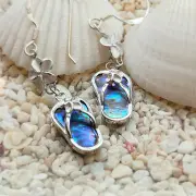 ハワイアンジュエリー プルメリア アバロニ ビーチサンダル フックピアス ハワイアンアクセサリー