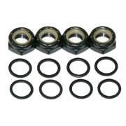 HEAVENスケートボード用　アクスルナット・ワッシャーセット/ナット4個+ワッシャー8個