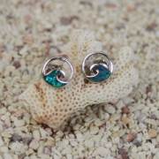 ハワイアンジュエリー　シルバーピアス wave ターコイス シルバー シルバー925 hawaiian jewelry ギフト プレゼント 誕生日 バレンタイン ホワイトデー 白浜マリーナ