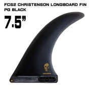 【送料無料】　ロングボードフィン サーフボード フィン FCS2 CHRISTENSON LONGBOARD FIN PG BLACK 7.5 クリステンソン シングルフィン エフシーエス