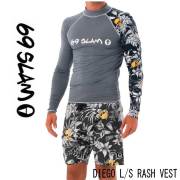 69slam　MEN RASH VEST メンズラッシュガード WILD GARDEN MRLWGN_PA