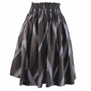 パウスカートシングル大人用 ブラック タパ柄 3本ゴム 73cm