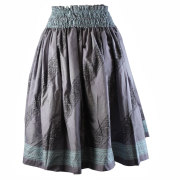 パウスカートシングル大人用 グレーパープルタパ柄