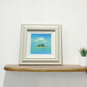 栗乃木ハルミ イラストフレームセット 小さい島 額入り絵画 268×268mm Bタイプ hk0024