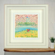 栗乃木ハルミ イラストフレームセット 春うらら 額入り絵画 428mm×428mm Rタイプ hk0112