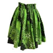 パウスカートシングル大人用  グリーン ティアレ モンステラ シダ 3本ゴム 73cm 4ヤード使用