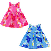 子供服ハワイアン ワンピース ピンク ブルー 2カラー