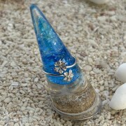 ハワイアンジュエリー リング シルバー トゥーリング プルメリア ピンキーリング ロジウム加工