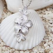 ハワイアンジュエリー プルメリアペンダント ネックレス シルバー チェーン付き