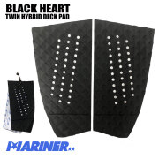 BLACK HEART 2 piece TWIN HYBRID DECK PAD