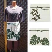 HulaHawaii フラハワイ GH カフェエプロン GreenHawaiiシリーズ/インテリア キッチン雑貨 　フラハワイ