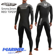 5mm×3mm メンズウェットスーツ マキシム フルスーツ レオ ティップジップ MAXIM WETSUIT REO TIP ZIP FULL SUIT
