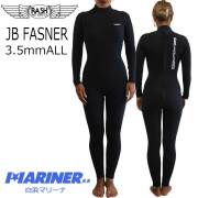 【送料無料】 RASH ラッシュ ウェットスーツ レディース フルスーツ ALL3.5mm バックファスナー 限定 JB FASNER TYPE サーフィン 3mm 3ミリ 黒 ブラック 長袖 シンプル ジャージ シーガル ロングジョン スプリング タッパー クラシック 女性