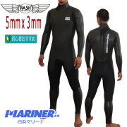 RASH ラッシュ ウェットスーツ メンズ フルスーツ 5mm×3mm バックファスナー 限定 JB FASNER TYPE