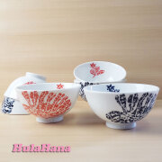 マリーナオリジナルお茶碗 モンステラ柄