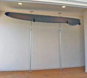 室内用サーフボードラック アルミポール・ツッパリ君ロング用セット( 可動アーム )/室内用サーフボードラック ロングボードラック サーフィン