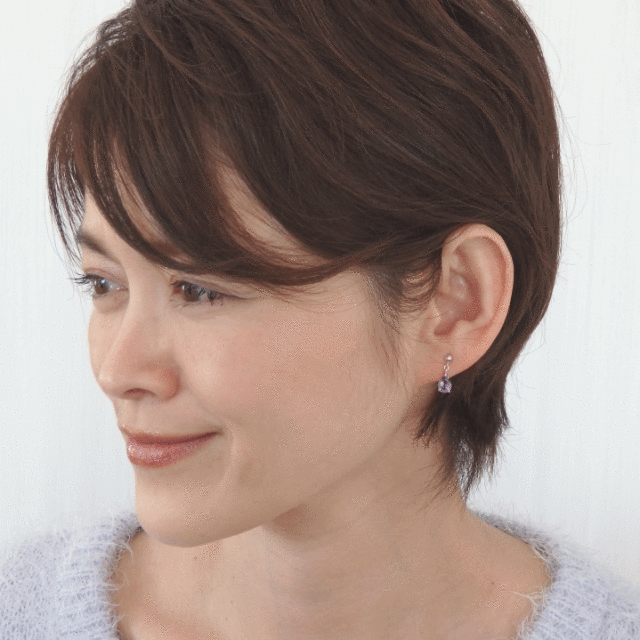 アメシストピアス