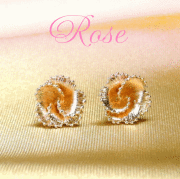 Fio フラワー　薔薇ピアス
