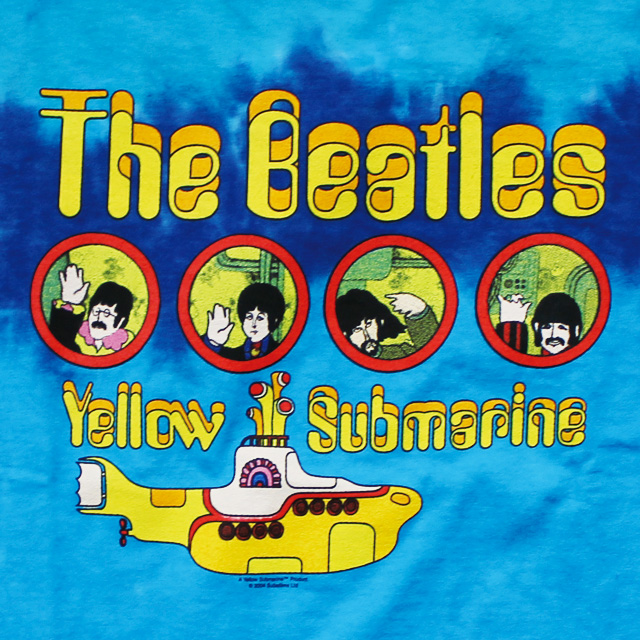 THE BEATLES YELLOW SUBMARINE PORTHOLES TIE-DYE T-SHIRTS YOUTH