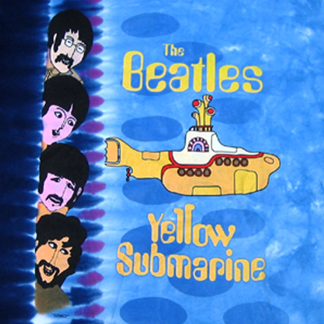THE BEATLES YELLOW SUBMARINE NOWHERE TIE-DYE T-SHIRTS M