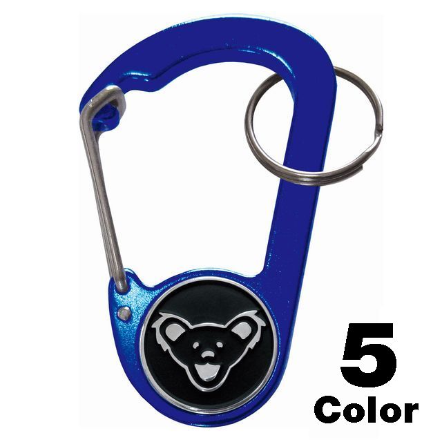 GD BEAR HEAD BUTTON CARABINER BL