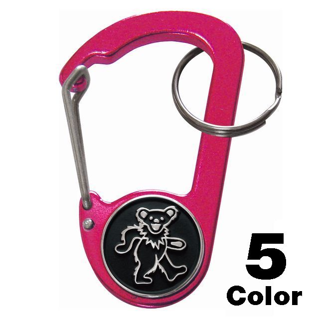 GD DANCING BEAR BUTTON CARABINER