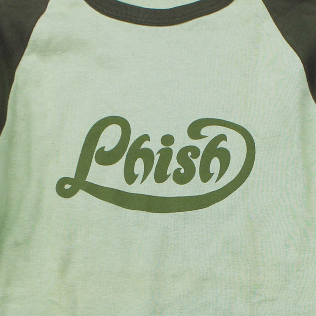 SCRIPT ON WOMENS 3/4 SLEEVE T-SHIRTS GREEN