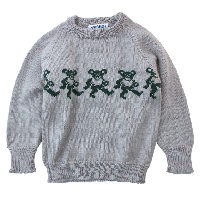 GD BEAR WOOL KIDS SWEATER GY