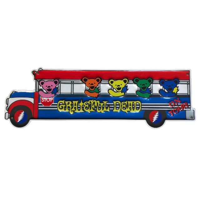 GD TOUR BUS METAL SIGN / グレイトフルデッド ツアー バス メタル サイン / GRATEFUL DEAD プレート EMBOSS 浮彫