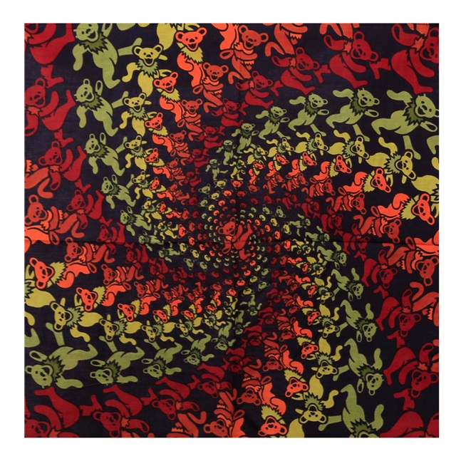 GD WOOD SPIRAL BEARS BANDANA / グレイトフルデッド ウッド スパイラル ベアーズ バンダナ