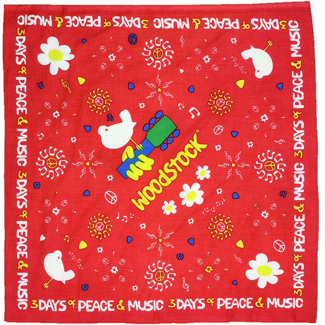 WOODSTOCK BANDANA PEACE FLOWER