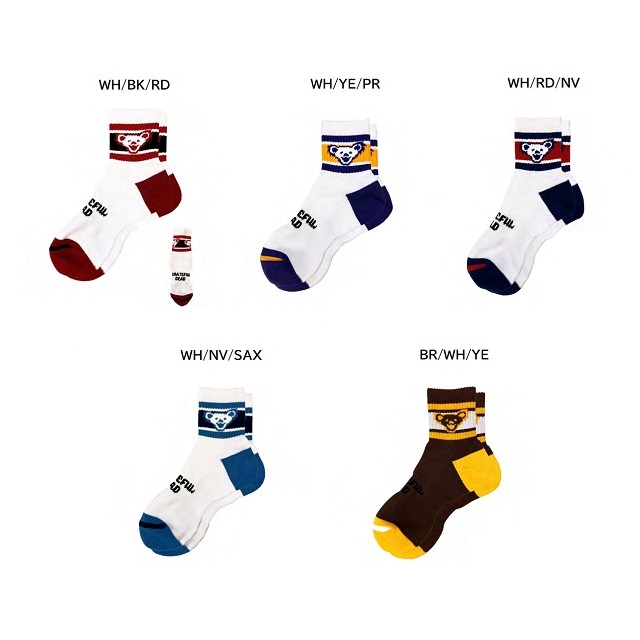 GD BEAR CREW SOCKS / グレイトフルデッド ベアー クルー ソックス / 靴下 25-28 cm