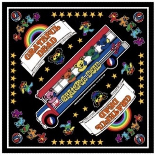 GRATEFUL DEAD TOUR BUS BEAR BANDANA / グレイトフルデッド ツアーバス ベアー バンダナ
