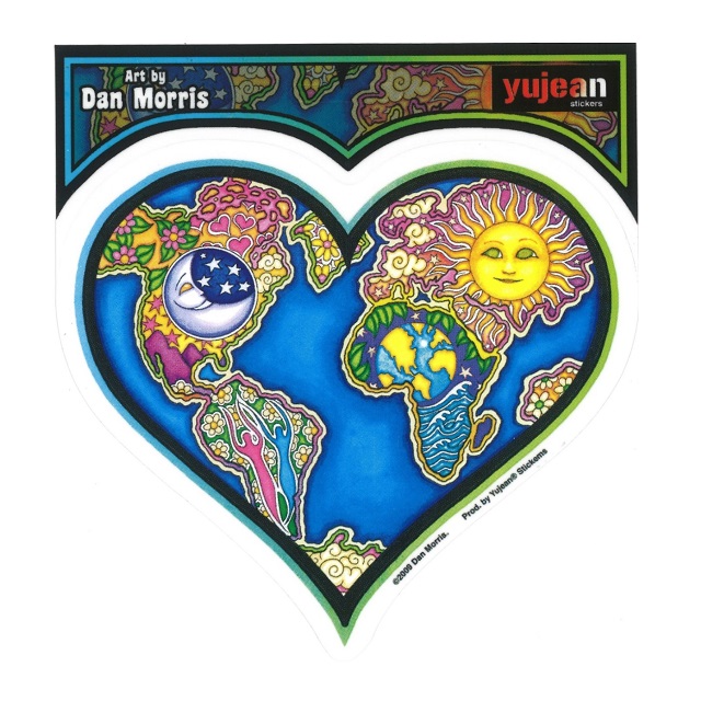 ダン・モリス アースハート ステッカー DAN MORRIS EARTH HEART STICKER