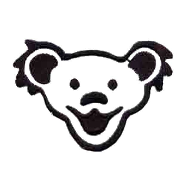 DANCING BEAR HEAD PATCH BK