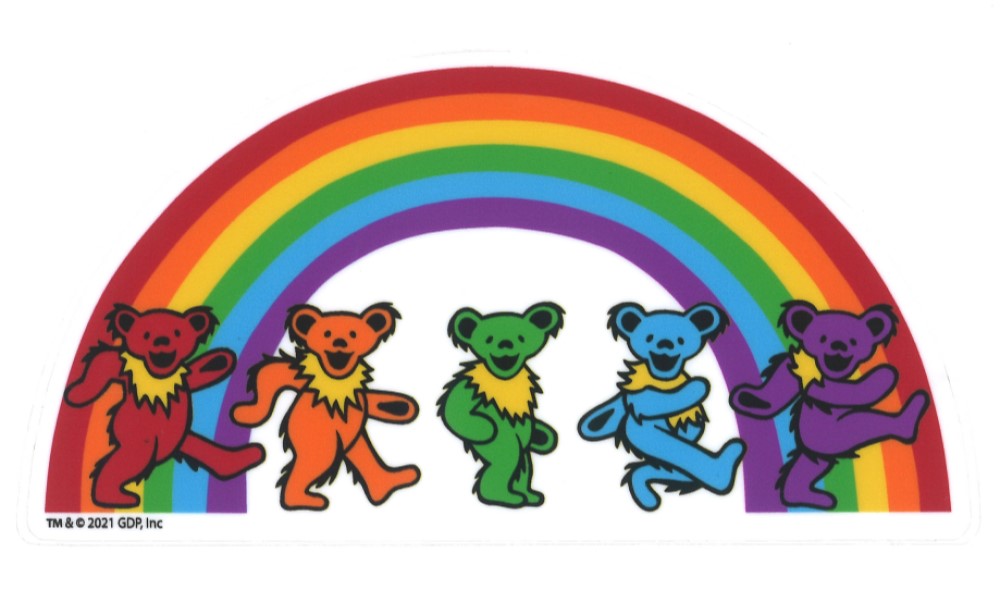 GD RAINBOW BEARS 5" STICKER / グレイトフルデッド レインボー ベアー ステッカー 5インチ