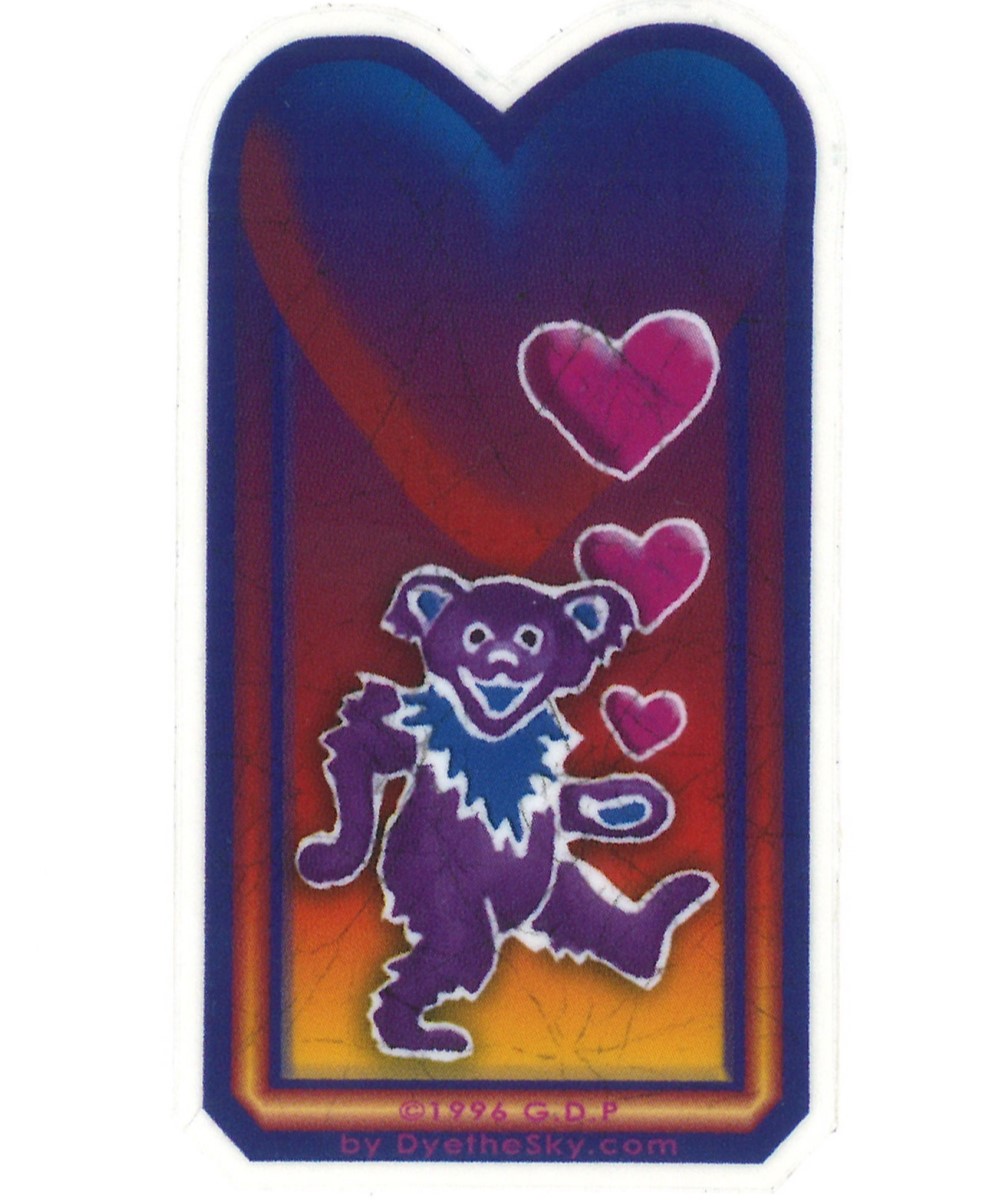 GD BEAR HEART 2.75" MINI STICKER / グレイトフルデッド ベアー ミニ ステッカー 2.75インチ